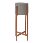 ΓΛΑΣΤΡΑ ΕΣΩΤ.ΧΩΡΟΥ RENTIL HM4684.03S FIBER CEMENT ΧΡΩΜΑ ΓΚΡΙ--ΒΑΣΗ TEAK Φ27x56Υ