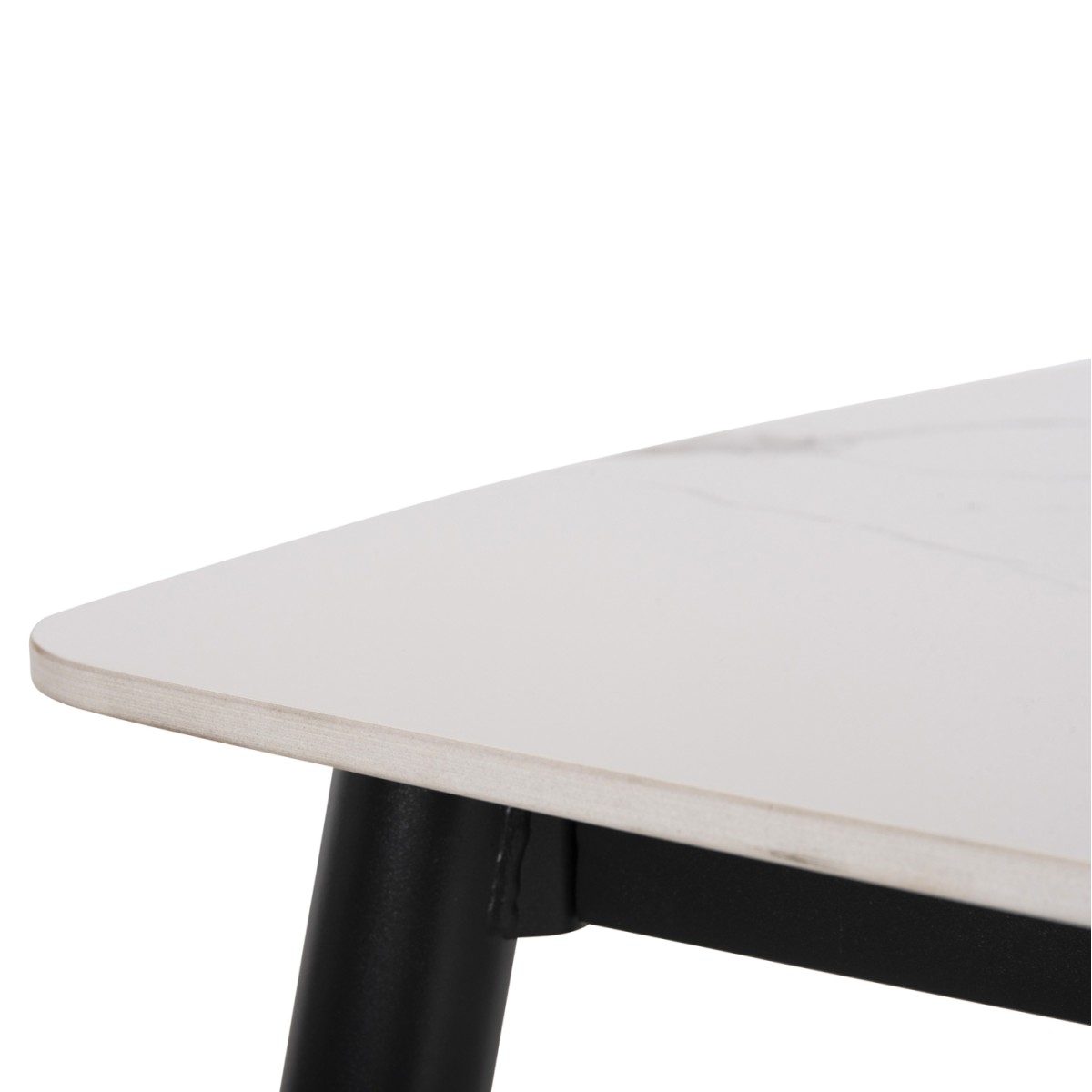ΤΡΑΠΕΖΙ RAVEN HM9854.01 ΚΕΡΑΜΙΚΟ TOP ΜΑΤ ΛΕΥΚΟ ΜΑΡΜΑΡΟ-ΜΑΥΡΟ ΜΕΤΑΛΛΟ 120x70x73Υεκ.