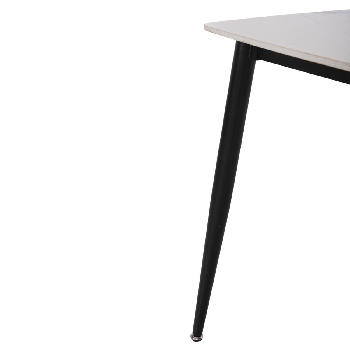 ΤΡΑΠΕΖΙ RAVEN HM9854.01 ΚΕΡΑΜΙΚΟ TOP ΜΑΤ ΛΕΥΚΟ ΜΑΡΜΑΡΟ-ΜΑΥΡΟ ΜΕΤΑΛΛΟ 120x70x73Υεκ.