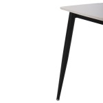 ΤΡΑΠΕΖΙ RAVEN HM9854.01 ΚΕΡΑΜΙΚΟ TOP ΜΑΤ ΛΕΥΚΟ ΜΑΡΜΑΡΟ-ΜΑΥΡΟ ΜΕΤΑΛΛΟ 120x70x73Υεκ.