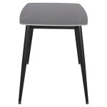 ΤΡΑΠΕΖΙ RAVEN HM9854.02 ΚΕΡΑΜΙΚΟ TOP ΜΑΥΡΟ ΜΑΡΜΑΡΟ-ΜΑΥΡΟ ΜΕΤΑΛΛΟ 120x70x73Υεκ.