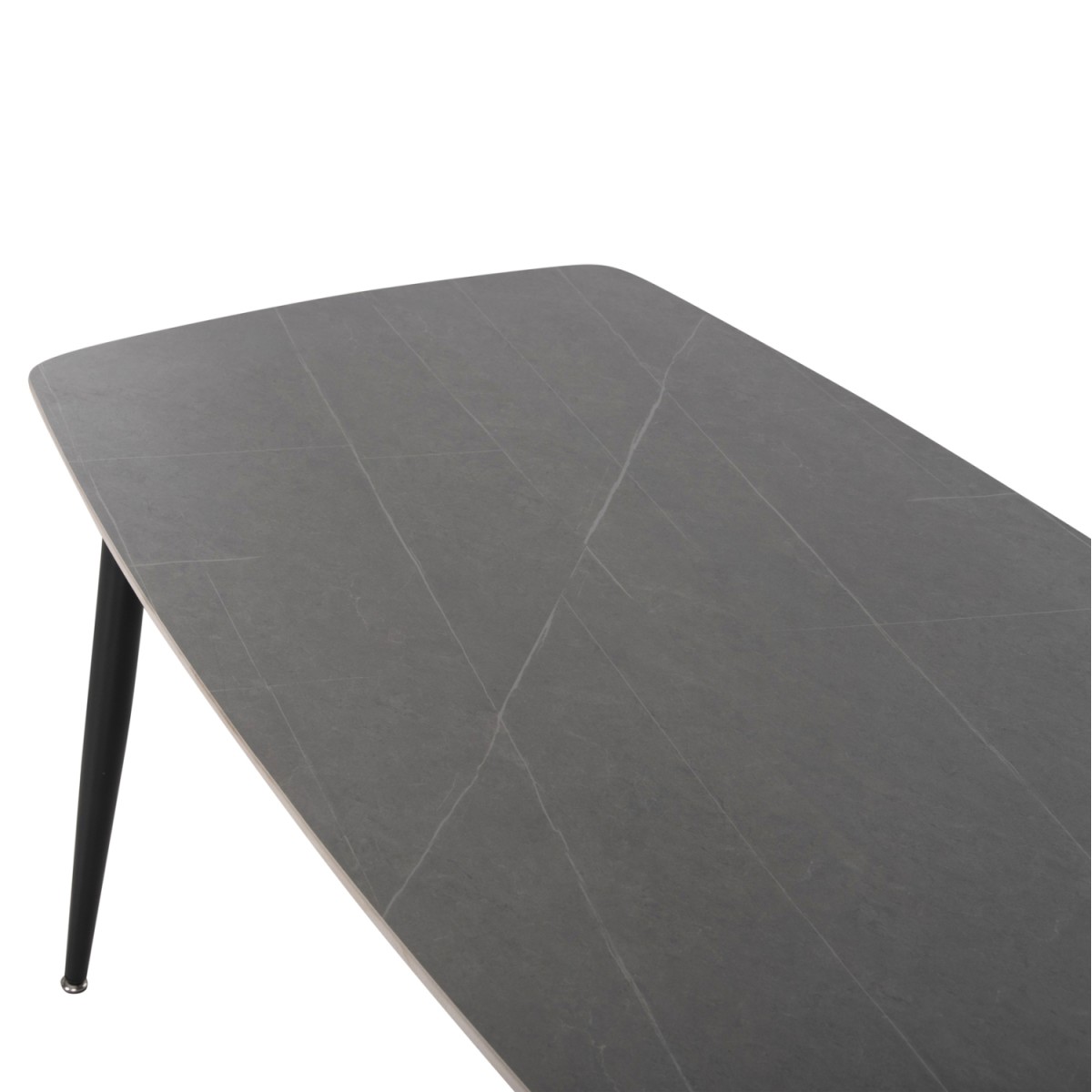 ΤΡΑΠΕΖΙ RAVEN HM9854.02 ΚΕΡΑΜΙΚΟ TOP ΜΑΥΡΟ ΜΑΡΜΑΡΟ-ΜΑΥΡΟ ΜΕΤΑΛΛΟ 120x70x73Υεκ.