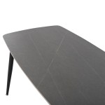 ΤΡΑΠΕΖΙ RAVEN HM9854.02 ΚΕΡΑΜΙΚΟ TOP ΜΑΥΡΟ ΜΑΡΜΑΡΟ-ΜΑΥΡΟ ΜΕΤΑΛΛΟ 120x70x73Υεκ.