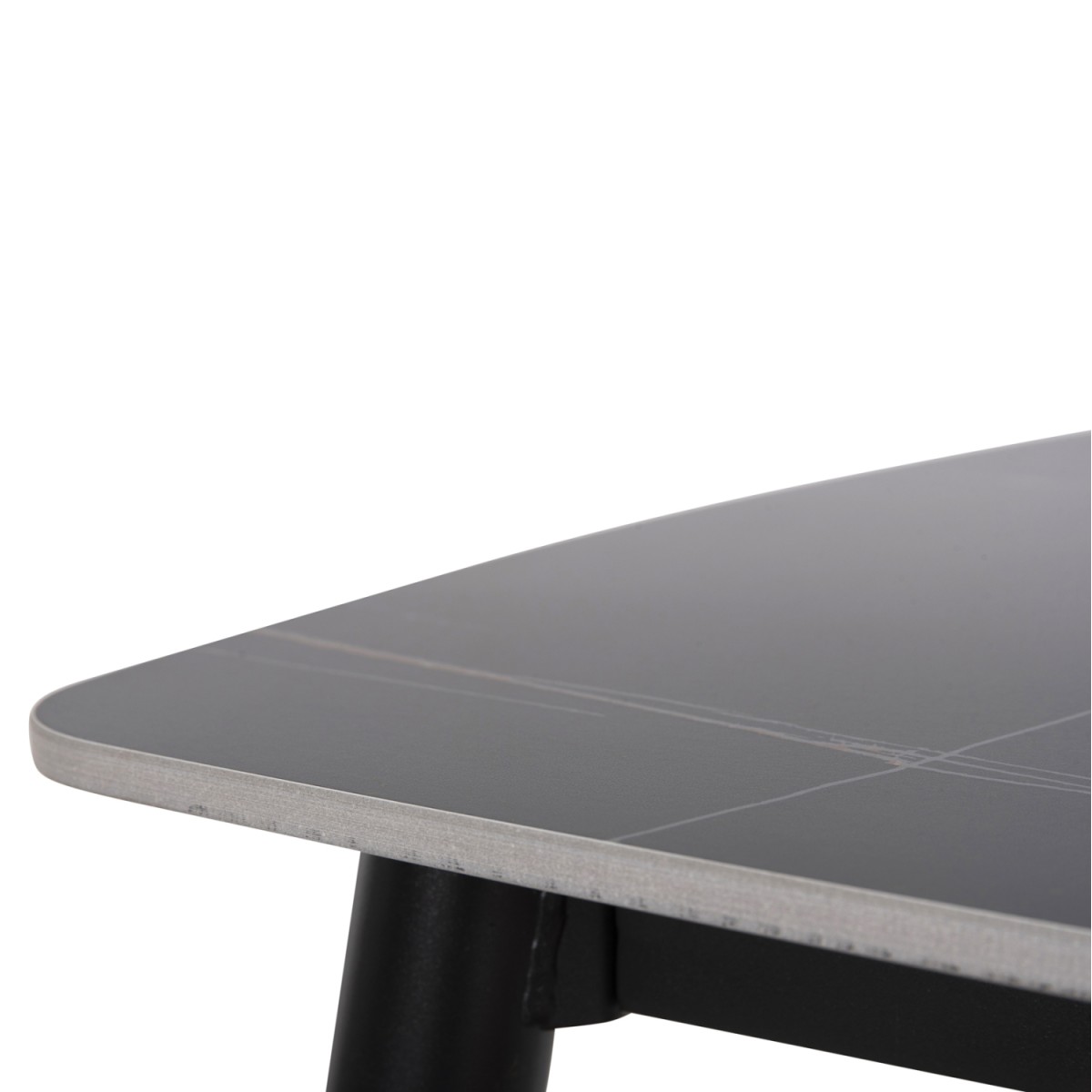 ΤΡΑΠΕΖΙ RAVEN HM9854.02 ΚΕΡΑΜΙΚΟ TOP ΜΑΥΡΟ ΜΑΡΜΑΡΟ-ΜΑΥΡΟ ΜΕΤΑΛΛΟ 120x70x73Υεκ.