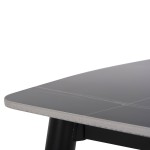 ΤΡΑΠΕΖΙ RAVEN HM9854.02 ΚΕΡΑΜΙΚΟ TOP ΜΑΥΡΟ ΜΑΡΜΑΡΟ-ΜΑΥΡΟ ΜΕΤΑΛΛΟ 120x70x73Υεκ.