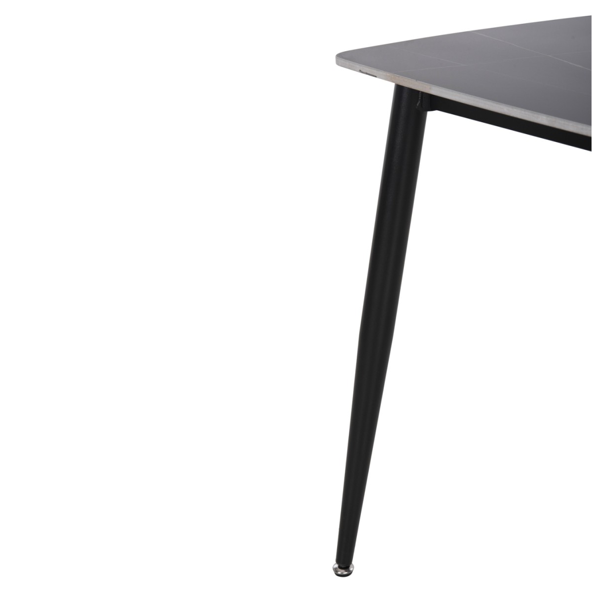 ΤΡΑΠΕΖΙ RAVEN HM9854.02 ΚΕΡΑΜΙΚΟ TOP ΜΑΥΡΟ ΜΑΡΜΑΡΟ-ΜΑΥΡΟ ΜΕΤΑΛΛΟ 120x70x73Υεκ.