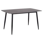 ΤΡΑΠΕΖΙ RAVEN HM18149.02 ΚΕΡΑΜΙΚΟ TOP ΜΕ ΟΨΗ ΜΑΥΡΟ ΜΑΡΜΑΡΟ 140x80x74Υεκ.