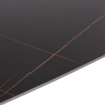 ΤΡΑΠΕΖΙ RAVEN HM18149.02 ΚΕΡΑΜΙΚΟ TOP ΜΕ ΟΨΗ ΜΑΥΡΟ ΜΑΡΜΑΡΟ 140x80x74Υεκ.