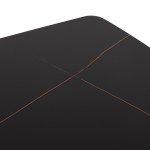 ΤΡΑΠΕΖΙ RAVEN HM18149.02 ΚΕΡΑΜΙΚΟ TOP ΜΕ ΟΨΗ ΜΑΥΡΟ ΜΑΡΜΑΡΟ 140x80x74Υεκ.