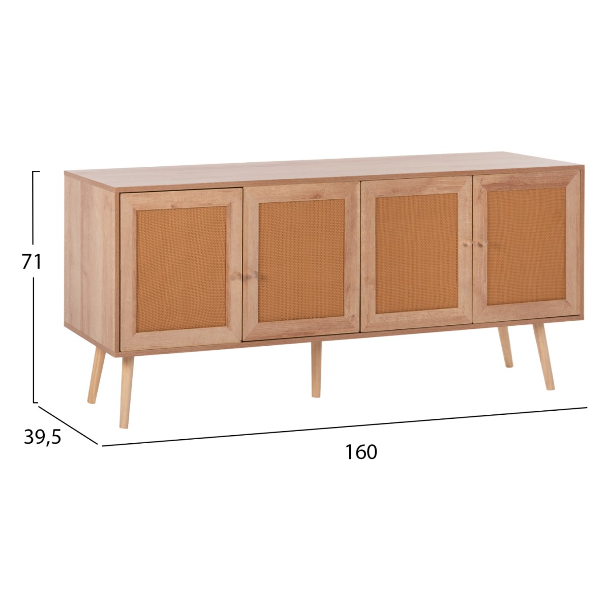 ΜΠΟΥΦΕΣ COLM HM9440.11 ΜΕΛΑΜΙΝΗΣ & ΣΥΝΘΕΤΙΚΟ RATTAN ΣΤΙΣ 4 ΠΟΡΤΕΣ 160x39,5x71Yεκ. ΜΠΟΥΦΕΣ COLM HM9440.11 ΜΕΛΑΜΙΝΗΣ & ΣΥΝΘΕΤΙΚΟ RATTAN ΣΤΙΣ 4 ΠΟΡΤΕΣ 160x39,5x71Yεκ.