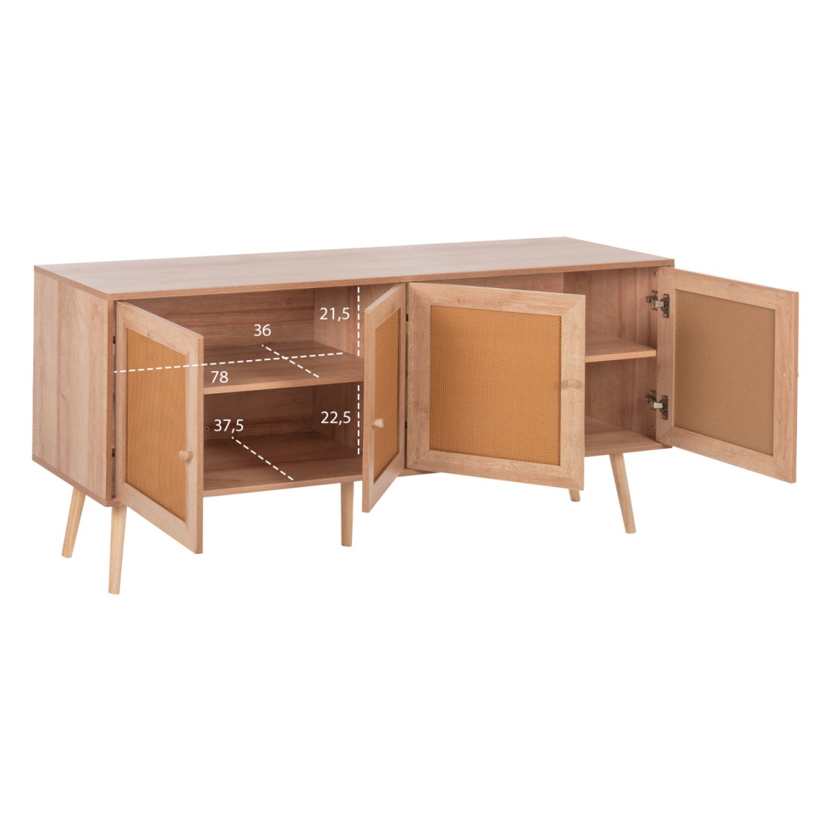 ΜΠΟΥΦΕΣ COLM HM9440.11 ΜΕΛΑΜΙΝΗΣ & ΣΥΝΘΕΤΙΚΟ RATTAN ΣΤΙΣ 4 ΠΟΡΤΕΣ 160x39,5x71Yεκ. ΜΠΟΥΦΕΣ COLM HM9440.11 ΜΕΛΑΜΙΝΗΣ & ΣΥΝΘΕΤΙΚΟ RATTAN ΣΤΙΣ 4 ΠΟΡΤΕΣ 160x39,5x71Yεκ.