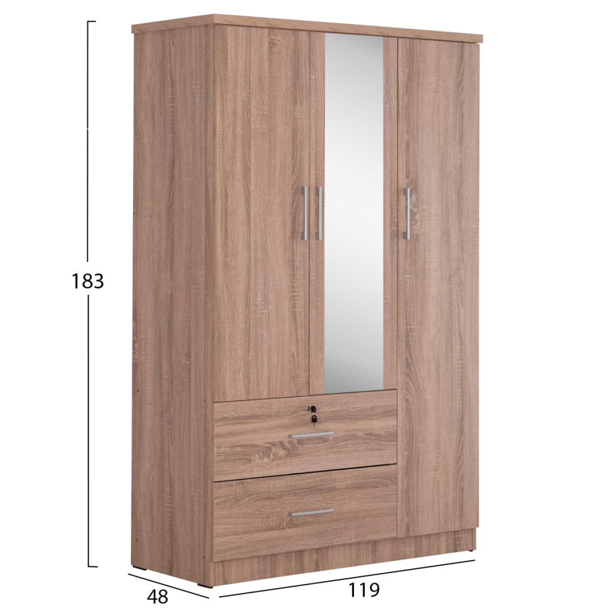 ΝΤΟΥΛΑΠΑ ΜΕ ΚΑΘΡΕΦΤΗ & ΣΥΡΤΑΡΙΑ JARRY HM2485.11 SONAMA OAK ΜΕΛΑΜΙΝΗ 119x48x183Υεκ ΝΤΟΥΛΑΠΑ ΜΕ ΚΑΘΡΕΦΤΗ & ΣΥΡΤΑΡΙΑ JARRY HM2485.11 SONAMA OAK ΜΕΛΑΜΙΝΗ 119x48x183Υεκ