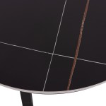 ΤΡΑΠΕΖΙ ΣΑΛΟΝΙΟΥ 2ΤΜΧ TALOS HM18140.02 ΚΕΡΑΜΙΚΟ TOP ΜΕ ΟΨΗ ΜΑΥΡΟΥ ΜΑΡΜΑΡΟΥ Φ70+Φ50