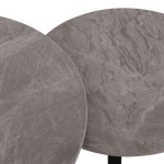 ΤΡΑΠΕΖΙ ΣΑΛΟΝΙΟΥ 2ΤΜΧ TALOS HM18140.04 ΚΕΡΑΜΙΚΟ TOP ΜΕ ΟΨΗ ΓΚΡΙ ΜΑΡΜΑΡΟΥ Φ70+Φ50