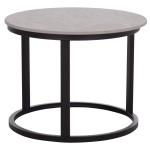 ΤΡΑΠΕΖΙ ΣΑΛΟΝΙΟΥ 2ΤΜΧ TALOS HM18140.04 ΚΕΡΑΜΙΚΟ TOP ΜΕ ΟΨΗ ΓΚΡΙ ΜΑΡΜΑΡΟΥ Φ70+Φ50