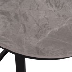 ΤΡΑΠΕΖΙ ΣΑΛΟΝΙΟΥ 2ΤΜΧ TALOS HM18140.04 ΚΕΡΑΜΙΚΟ TOP ΜΕ ΟΨΗ ΓΚΡΙ ΜΑΡΜΑΡΟΥ Φ70+Φ50