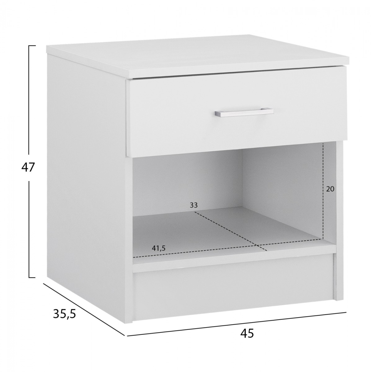 ΚΟΜΟΔΙΝΟ ΜΕ 1 ΣΥΡΤΑΡΙ LANEY ΛΕΥΚΟ HM2345.05 45x35,5x47 εκ. ΚΟΜΟΔΙΝΟ ΜΕ 1 ΣΥΡΤΑΡΙ LANEY ΛΕΥΚΟ HM2345.05 45x35,5x47 εκ.