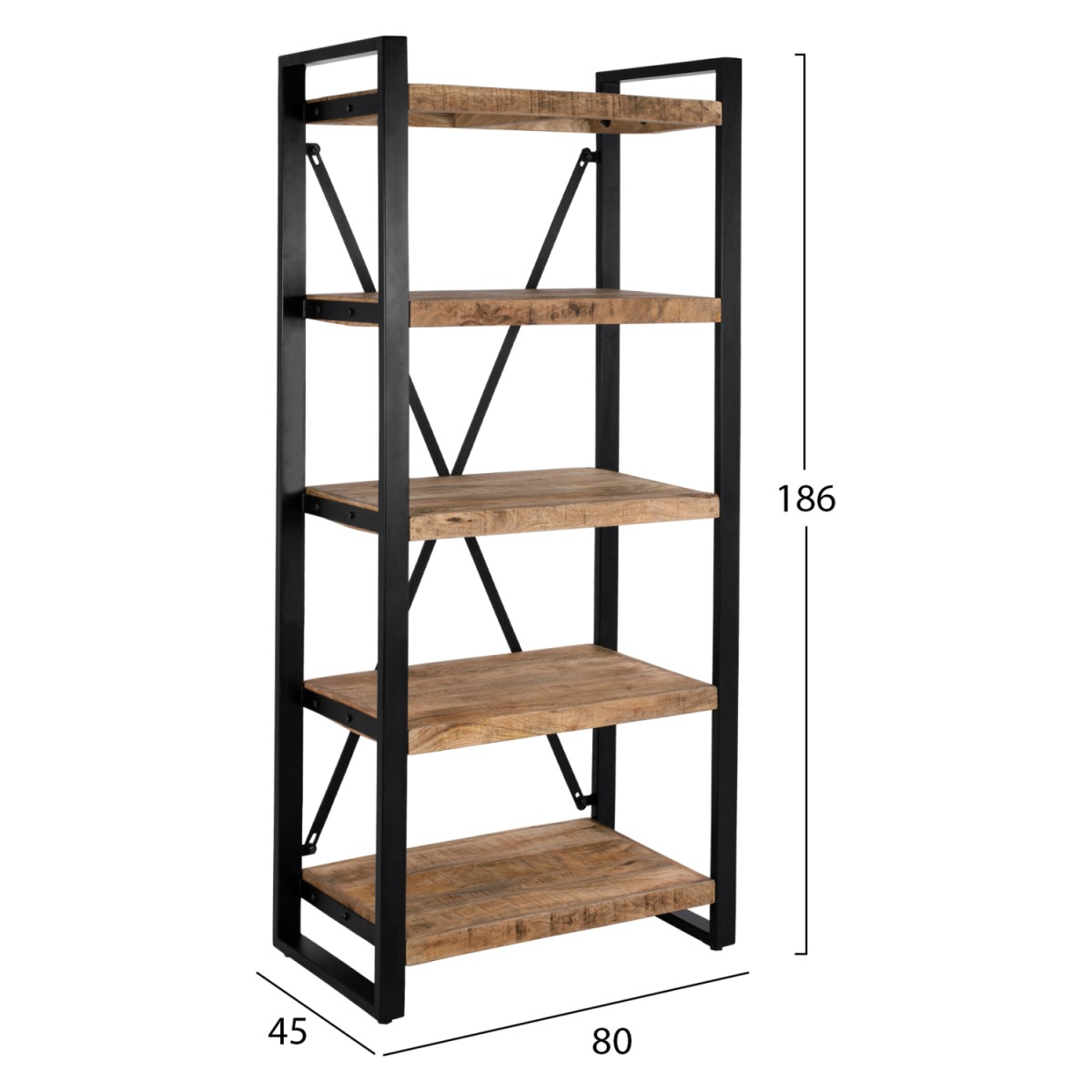 ΒΙΒΛΙΟΘΗΚΗ TURNER ΜΕΤΑΛΛΟ ΚΑΙ ΜΑΣΙΦ ΞΥΛΟ MANGO HM8188.11 80x45x186Υ εκ. ΒΙΒΛΙΟΘΗΚΗ TURNER ΜΕΤΑΛΛΟ ΚΑΙ ΜΑΣΙΦ ΞΥΛΟ MANGO HM8188.11 80x45x186Υ εκ.