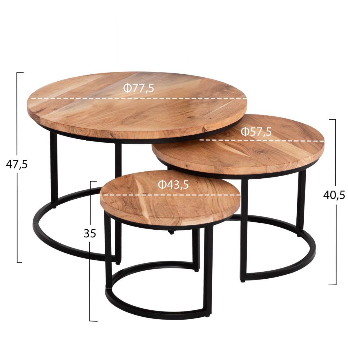 ΣΕΤ ΖΙΓΚΟΝ 3ΤΜΧ OBI HM9255.21 ΞΥΛΟ ΑΚΑΚΙΑΣ-ΜΑΥΡΑ ΜΕΤΑΛΛΙΚΑ ΠΟΔΙΑ Φ77.5x47.5Υεκ. ΣΕΤ ΖΙΓΚΟΝ 3ΤΜΧ OBI HM9255.21 ΞΥΛΟ ΑΚΑΚΙΑΣ-ΜΑΥΡΑ ΜΕΤΑΛΛΙΚΑ ΠΟΔΙΑ Φ77.5x47.5Υεκ.