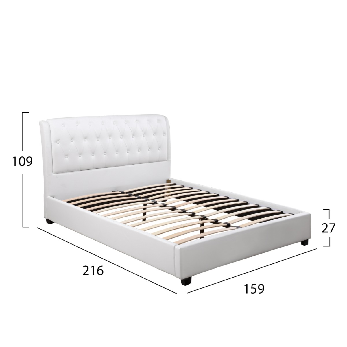 ΚΡΕΒΑΤΙ ODALYS 150x200 εκ. ΜΕ PU ΛΕΥΚΟ HM549.01 ΚΡΕΒΑΤΙ ODALYS 150x200 εκ. ΜΕ PU ΛΕΥΚΟ HM549.01