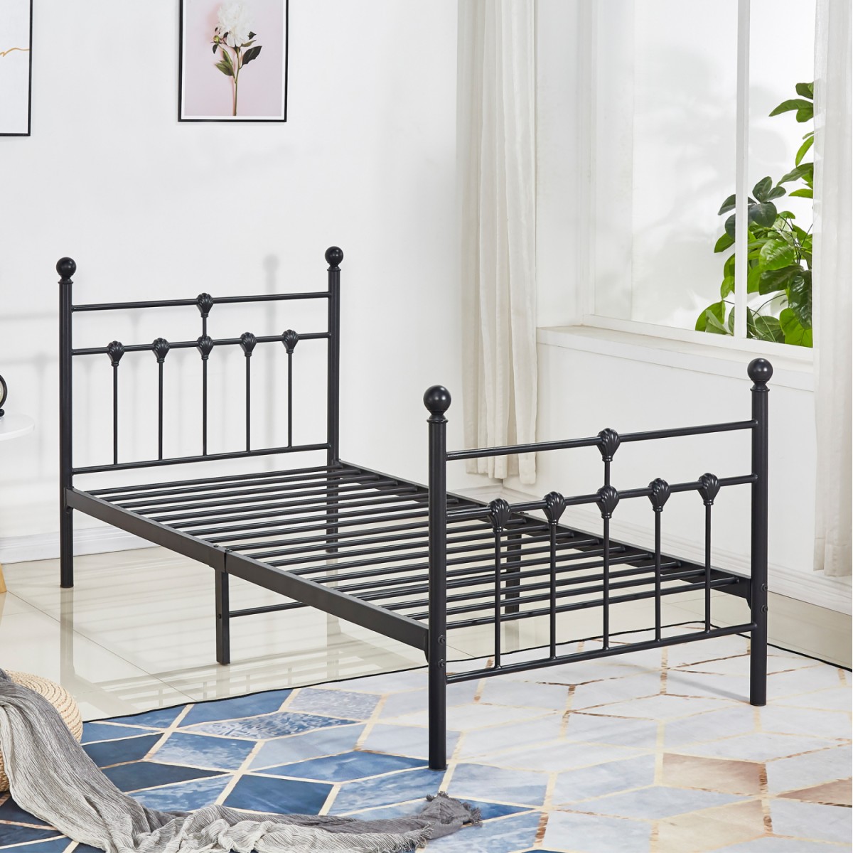 ΚΡΕΒΑΤΙ ΜΕΤΑΛΛΙΚΟ JACINDA 90x190 εκ. ΜΑΥΡΟ ΧΡΩΜΑ HM574.01 ΚΡΕΒΑΤΙ ΜΕΤΑΛΛΙΚΟ JACINDA 90x190 εκ. ΜΑΥΡΟ ΧΡΩΜΑ HM574.01
