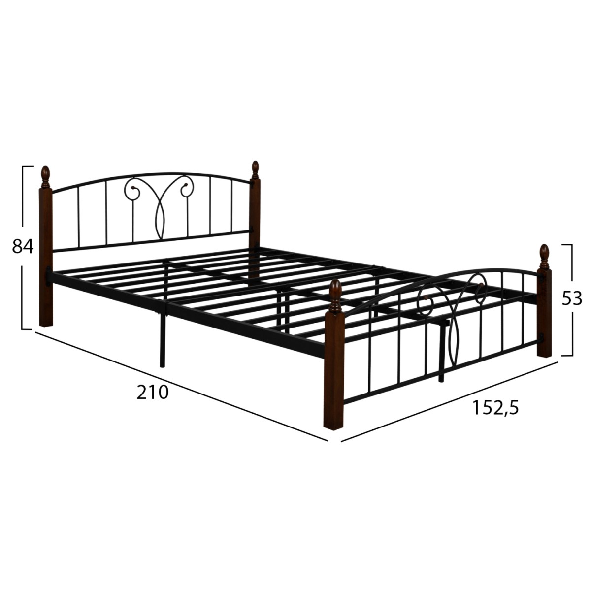 ΚΡΕΒΑΤΙ ΔΙΠΛΟ SUZIE HM585 ΓΙΑ ΣΤΡΩΜΑ 150x200 εκ. ΜΕΤΑΛΛΟ ΞΥΛΟ ΚΡΕΒΑΤΙ ΔΙΠΛΟ SUZIE HM585 ΓΙΑ ΣΤΡΩΜΑ 150x200 εκ. ΜΕΤΑΛΛΟ ΞΥΛΟ