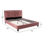 ΚΡΕΒΑΤΙ BILLIE ΜΕ ΒΕΛΟΥΔΟ ΣΑΠΙΟ ΜΗΛΟ HM551.12 160Χ200 ΚΡΕΒΑΤΙ BILLIE ΜΕ ΒΕΛΟΥΔΟ ΣΑΠΙΟ ΜΗΛΟ HM551.12 160Χ200