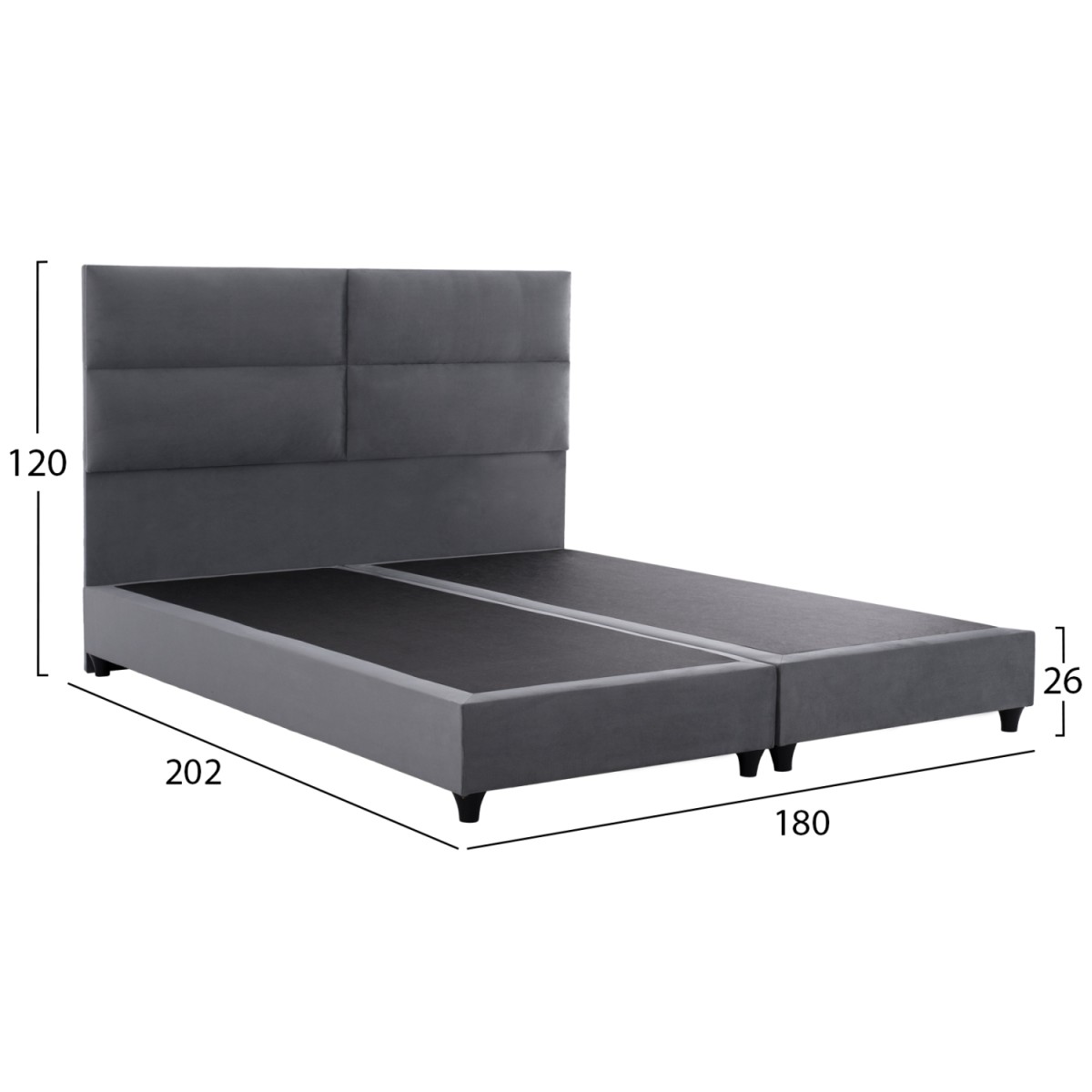 ΚΡΕΒΑΤΙ MILO ΑΠΟ ΓΚΡΙ ΒΕΛΟΥΔΟ HM628.10 ΓΙΑ ΣΤΡΩΜΑ 180x200 εκ. ΚΡΕΒΑΤΙ MILO ΑΠΟ ΓΚΡΙ ΒΕΛΟΥΔΟ HM628.10 ΓΙΑ ΣΤΡΩΜΑ 180x200 εκ.