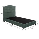 ΚΡΕΒΑΤΙ MALENA ΑΠΟ ΠΡΑΣΙΝΟ ΥΦΑΣΜΑ τύπου NUBUCK, HM647.27 ΓΙΑ ΣΤΡΩΜΑ 120x200 εκ. ΚΡΕΒΑΤΙ MALENA ΑΠΟ ΠΡΑΣΙΝΟ ΥΦΑΣΜΑ τύπου NUBUCK, HM647.27 ΓΙΑ ΣΤΡΩΜΑ 120x200 εκ.