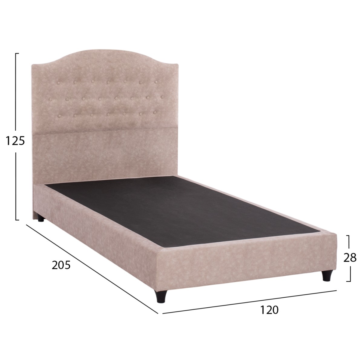 ΚΡΕΒΑΤΙ MALENA ΑΠΟ ΜΠΕΖ ΥΦΑΣΜΑ NUBUCK HM647.22 ΓΙΑ ΣΤΡΩΜΑ 120x200 εκ. ΚΡΕΒΑΤΙ MALENA ΑΠΟ ΜΠΕΖ ΥΦΑΣΜΑ NUBUCK HM647.22 ΓΙΑ ΣΤΡΩΜΑ 120x200 εκ.