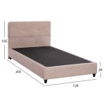 ΚΡΕΒΑΤΙ HM648.22 DOLORES, ΜΠΕΖ ΥΦΑΣΜΑ τ.NUBUCK, 120x200 εκ. ΚΡΕΒΑΤΙ HM648.22 DOLORES, ΜΠΕΖ ΥΦΑΣΜΑ τ.NUBUCK, 120x200 εκ.
