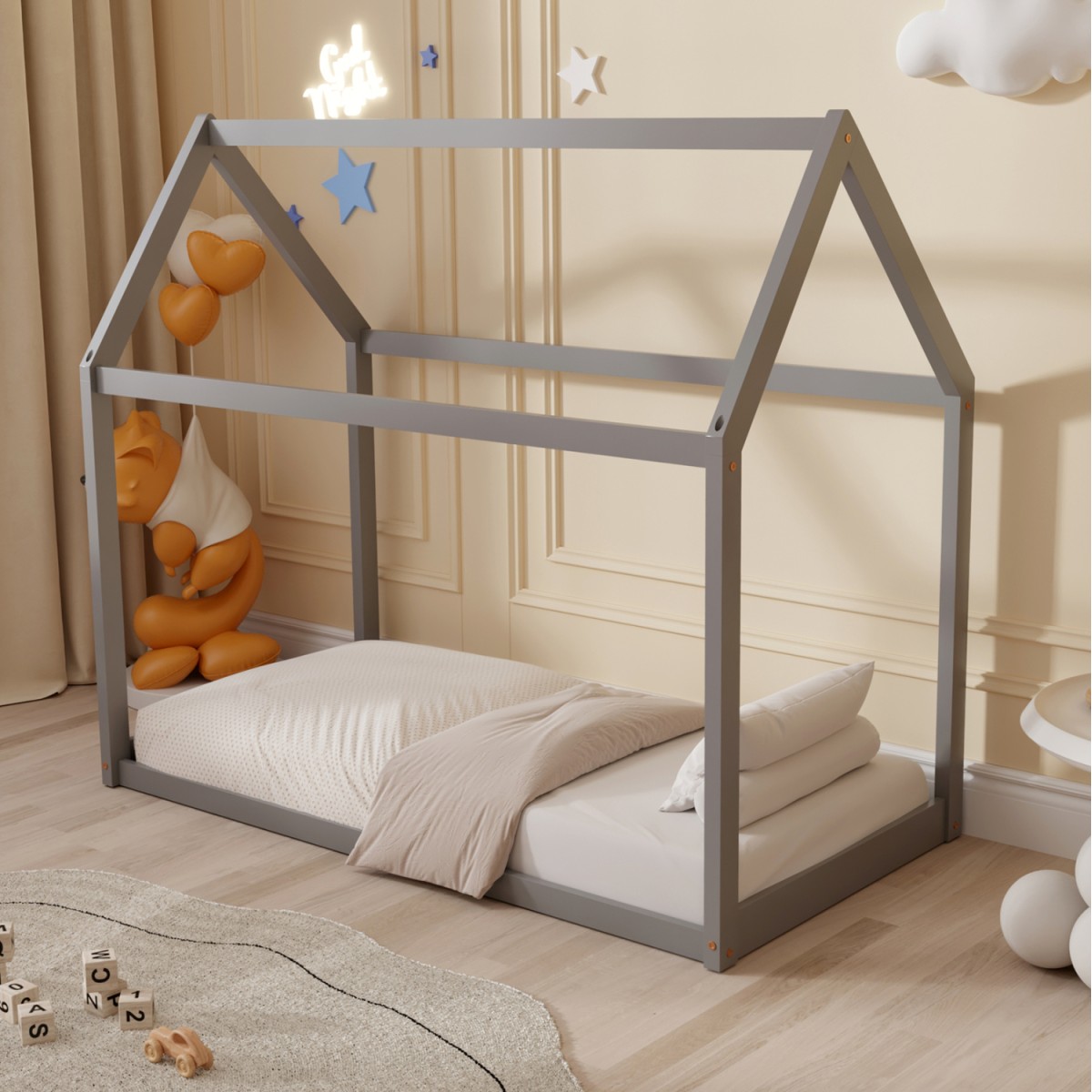 ΚΡΕΒΑΤΙ ΠΑΙΔΙΚΟ PEPE HM677.05 τ.MONTESSORI ΞΥΛΟ ΠΕΥΚΟ ΓΚΡΙ- 190x90εκ ΚΡΕΒΑΤΙ ΠΑΙΔΙΚΟ PEPE HM677.05 τ.MONTESSORI ΞΥΛΟ ΠΕΥΚΟ ΓΚΡΙ- 190x90εκ