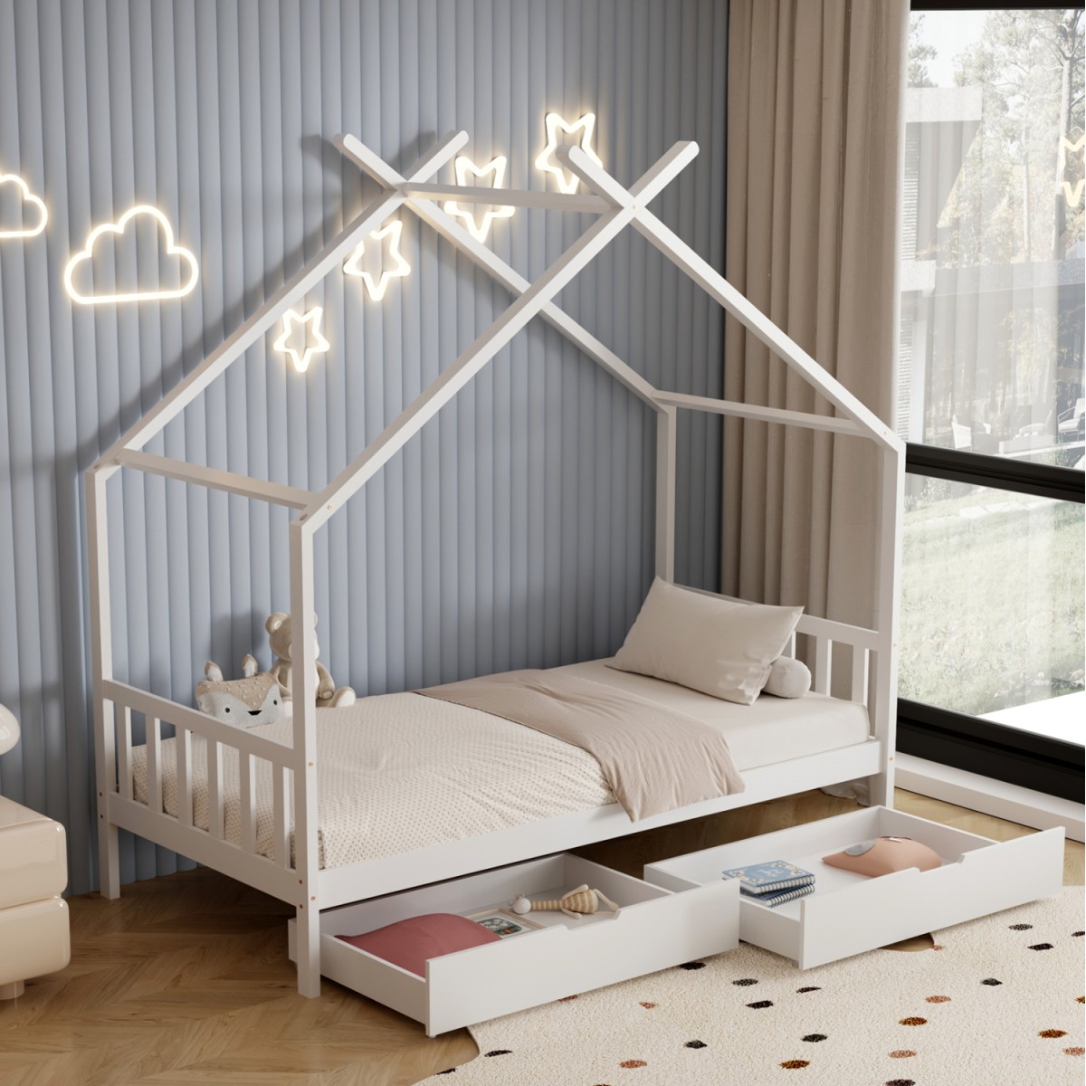 ΚΡΕΒΑΤΙ ΠΑΙΔΙΚΟ KLARICE HM680.03 τ.MONTESSORI-2 ΣΥΡΤΑΡΙΑ-ΞΥΛΟ ΠΕΥΚΟΥ ΛΕΥΚΟ-190x90εκ ΚΡΕΒΑΤΙ ΠΑΙΔΙΚΟ KLARICE HM680.03 τ.MONTESSORI-2 ΣΥΡΤΑΡΙΑ-ΞΥΛΟ ΠΕΥΚΟΥ ΛΕΥΚΟ-190x90εκ