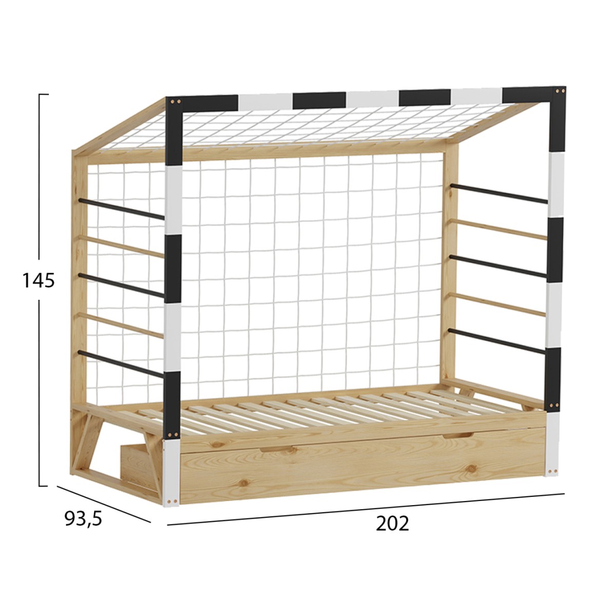 ΚΡΕΒΑΤΙ ΠΑΙΔΙΚΟ τ.MONTESSORI ΜΕ ΣΥΡΤΑΡΙ GOALIE HM700 ΞΥΛΟ ΠΕΥΚΟΥ ΦΥΣΙΚΟ-ΛΕΥΚΟ-ΜΑΥΡΟ- 190x90εκ ΚΡΕΒΑΤΙ ΠΑΙΔΙΚΟ τ.MONTESSORI ΜΕ ΣΥΡΤΑΡΙ GOALIE HM700 ΞΥΛΟ ΠΕΥΚΟΥ ΦΥΣΙΚΟ-ΛΕΥΚΟ-ΜΑΥΡΟ- 190x90εκ