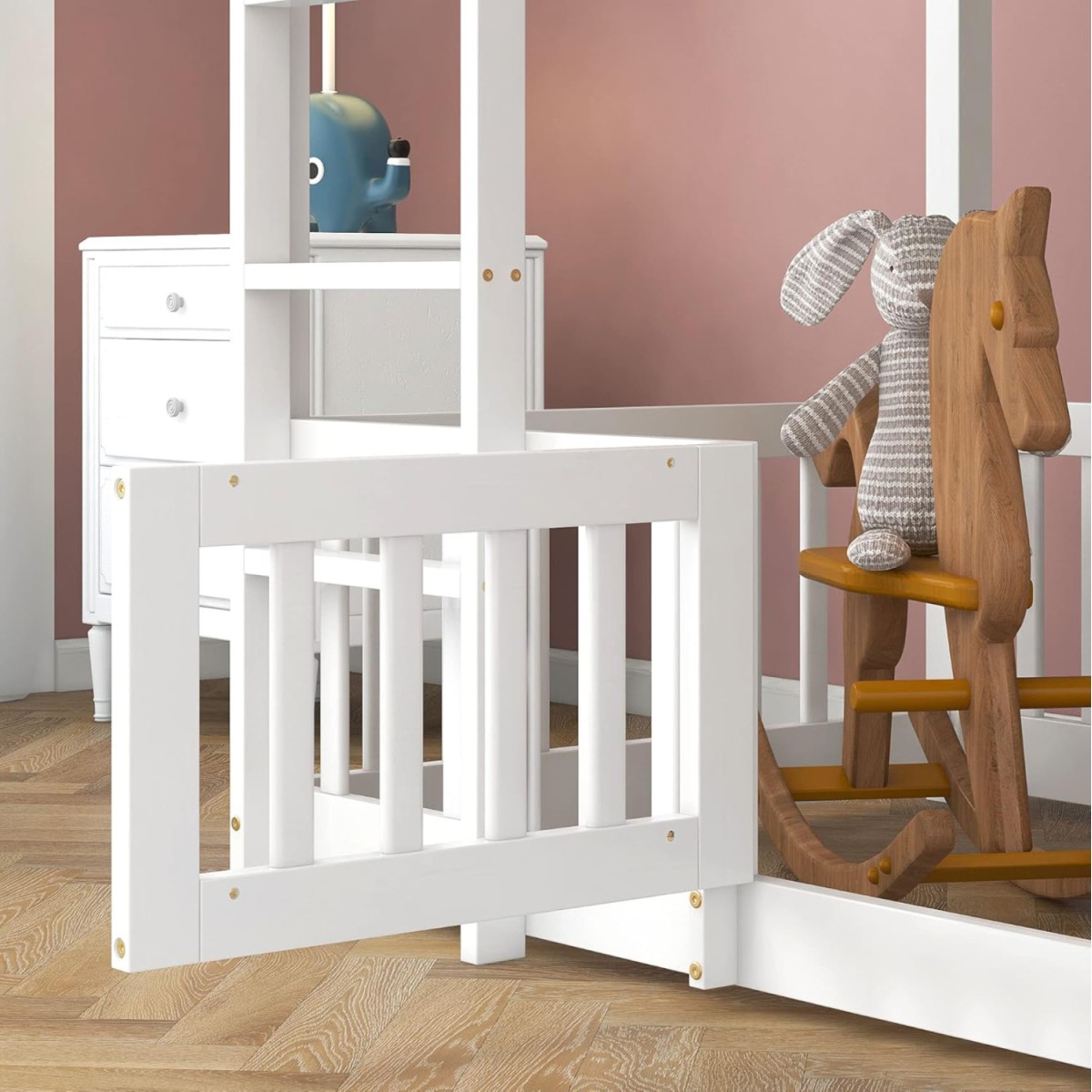 ΠΑΙΔΙΚΗ ΚΟΥΚΕΤΑ ΜΕ ΠΑΡΚΑΚΙ PLAYKID HM703.03 ΞΥΛΟ ΠΕΥΚΟΥ ΛΕΥΚΟ ΓΙΑ 190x90εκ ΠΑΙΔΙΚΗ ΚΟΥΚΕΤΑ ΜΕ ΠΑΡΚΑΚΙ PLAYKID HM703.03 ΞΥΛΟ ΠΕΥΚΟΥ ΛΕΥΚΟ ΓΙΑ 190x90εκ