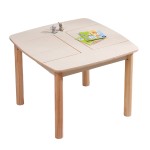 ΤΡΑΠΕΖΑΚΙ ΠΑΙΔΙΚΟ ΜΕ ΑΠΟΘ.ΧΩΡΟΥΣ RICKI HM18339.01 MDF & ΣΥΜΗΔΑ ΣΕ ΦΥΣΙΚΟ 65x65x47Υεκ