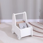 ΠΑΙΔΙΚΟ ΤΡΟΛΕΥ/ΚΑΡΟΤΣΑΚΙ RICKI HM18341.03 MDF & ΚΟΝΤΡΑΠΛΑΚΕ ΛΕΥΚΟ 33x45x50Υεκ