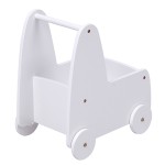 ΠΑΙΔΙΚΟ ΤΡΟΛΕΥ/ΚΑΡΟΤΣΑΚΙ RICKI HM18341.03 MDF & ΚΟΝΤΡΑΠΛΑΚΕ ΛΕΥΚΟ 33x45x50Υεκ