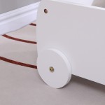 ΠΑΙΔΙΚΟ ΤΡΟΛΕΥ/ΚΑΡΟΤΣΑΚΙ RICKI HM18341.03 MDF & ΚΟΝΤΡΑΠΛΑΚΕ ΛΕΥΚΟ 33x45x50Υεκ