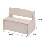 ΠΑΓΚΑΚΙ ΠΑΙΔΙΚΟ ΜΕ ΑΠΟΘ.ΧΩΡΟ RICKI HM18342.01 MDF & ΚΟΝΤΡΑΠΛΑΚΕ ΦΥΣΙΚΟ 63x43x47Υεκ