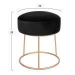ΣΚΑΜΠΟ KARLO ΜΑΥΡΟ ΒΕΛΟΥΔΟ ΜΕ ΧΡΥΣΗ ΒΑΣΗ HM8411.04 Φ36x38Υ εκ. ΣΚΑΜΠΟ KARLO ΜΑΥΡΟ ΒΕΛΟΥΔΟ ΜΕ ΧΡΥΣΗ ΒΑΣΗ HM8411.04 Φ36x38Υ εκ.