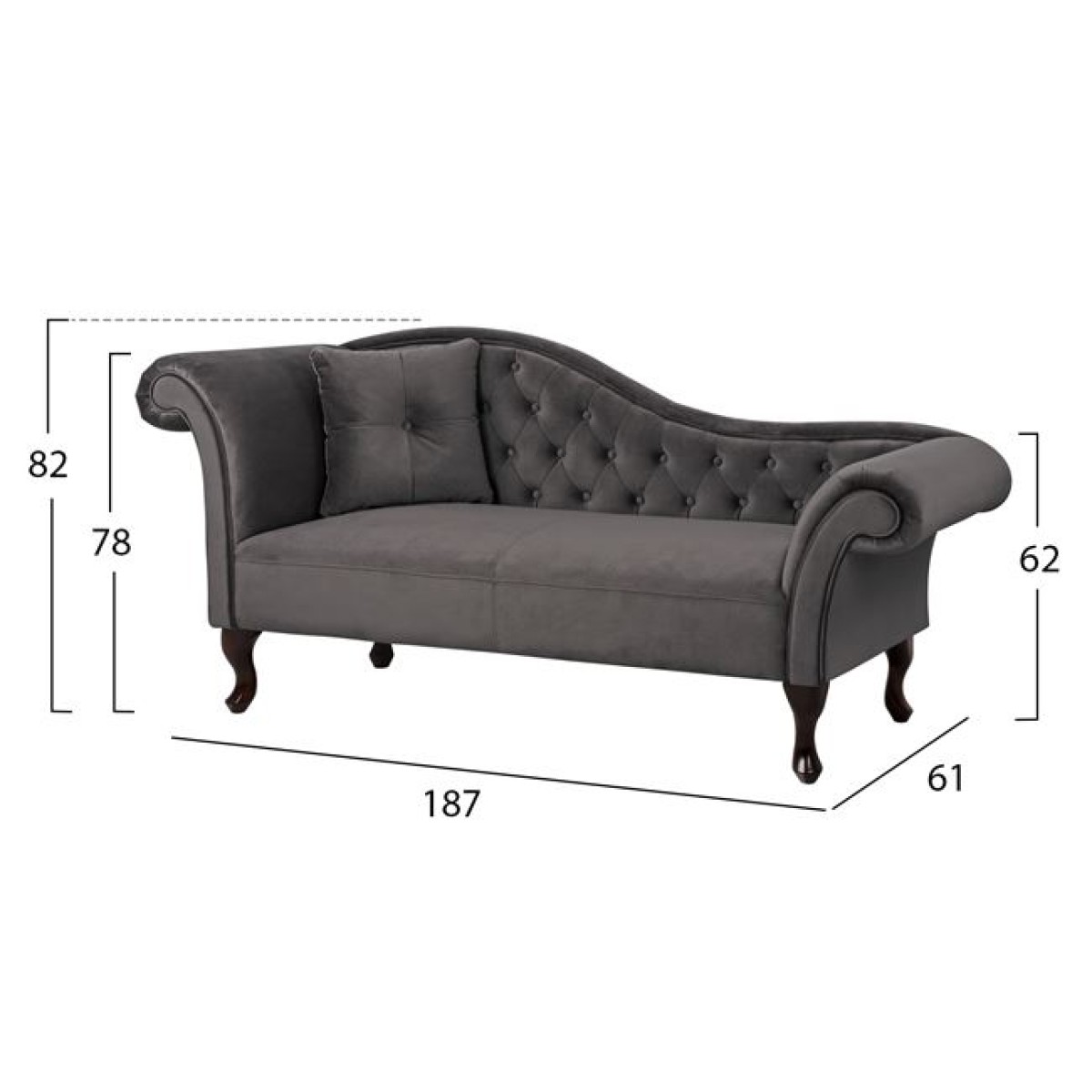 ΑΝΑΚΛΙΝΔΡΟ T.CHESTERFIELD ΓΚΡΙ ΒΕΛΟΥΔΟ NIOVI HM3007.10 ΑΡ.ΜΠΡΑΤΣO 189x61x84Yεκ. ΑΝΑΚΛΙΝΔΡΟ T.CHESTERFIELD ΓΚΡΙ ΒΕΛΟΥΔΟ NIOVI HM3007.10 ΑΡ.ΜΠΡΑΤΣO 189x61x84Yεκ.