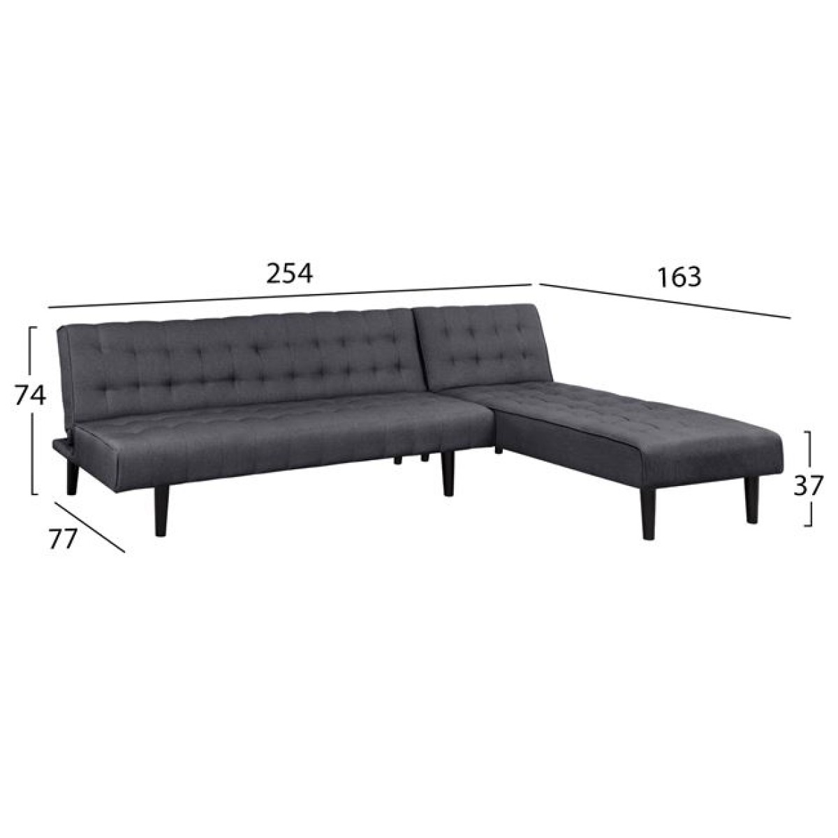 ΚΑΝΑΠΕΣ ΚΡΕΒΑΤΙ ΓΩΝΙΑ ΑΝΑΣΤΡΕΨΙΜΗ ZELDA HM3154.01 ΜΕ ΓΚΡΙ ΥΦΑΣΜΑ 254X163X74Y εκ. ΚΑΝΑΠΕΣ ΚΡΕΒΑΤΙ ΓΩΝΙΑ ΑΝΑΣΤΡΕΨΙΜΗ ZELDA HM3154.01 ΜΕ ΓΚΡΙ ΥΦΑΣΜΑ 254X163X74Y εκ.