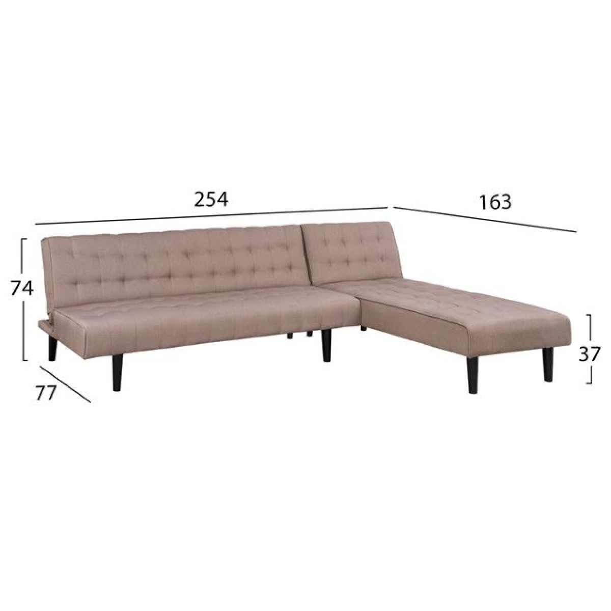 ΚΑΝΑΠΕΣ ΚΡΕΒΑΤΙ ΓΩΝΙΑ ΑΝΑΣΤΡΕΨΙΜΗ ZELDA HM3154.02 ΜΕ ΜΠΕΖ ΥΦΑΣΜΑ 254X163X74Y εκ. ΚΑΝΑΠΕΣ ΚΡΕΒΑΤΙ ΓΩΝΙΑ ΑΝΑΣΤΡΕΨΙΜΗ ZELDA HM3154.02 ΜΕ ΜΠΕΖ ΥΦΑΣΜΑ 254X163X74Y εκ.