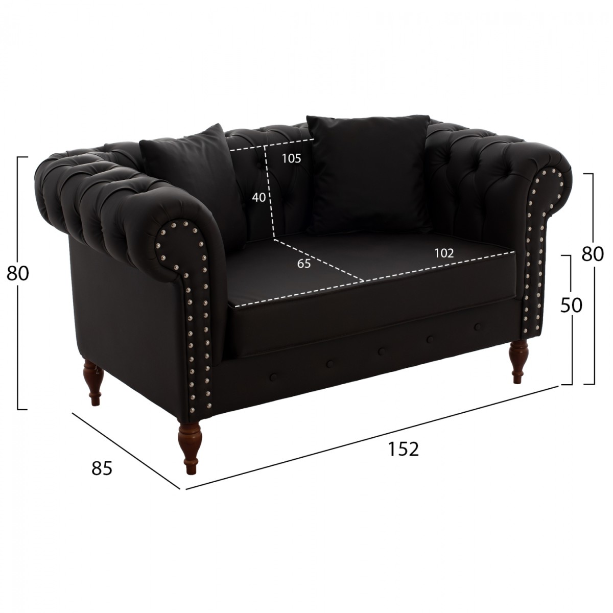 ΚΑΝΑΠΕΣ 2ΘΕΣΙΟΣ Τ. CHESTERFIELD CIELLE ΣΕ ΧΡΩΜΑ ΚΑΦΕ HM3184.03 152x85x80 εκ. ΚΑΝΑΠΕΣ 2ΘΕΣΙΟΣ Τ. CHESTERFIELD CIELLE ΣΕ ΧΡΩΜΑ ΚΑΦΕ HM3184.03 152x85x80 εκ.