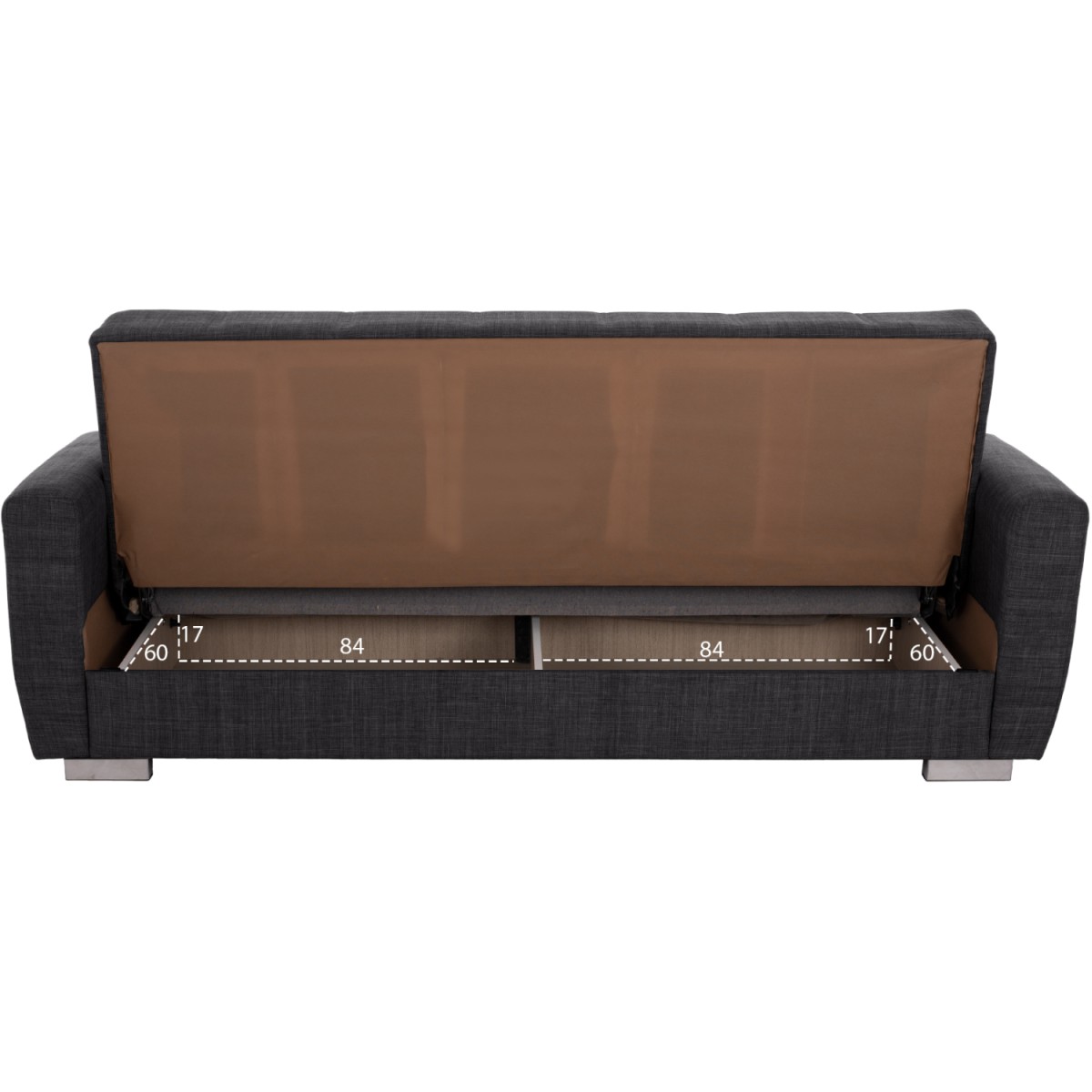 ΚΑΝΑΠΕΣ ΚΡΕΒΑΤΙ POLYA ΤΡΙΘΕΣΙΟΣ HM3240.03 ΓΚΡΙ 215x85x76Υ εκ. ΚΑΝΑΠΕΣ ΚΡΕΒΑΤΙ POLYA ΤΡΙΘΕΣΙΟΣ HM3240.03 ΓΚΡΙ 215x85x76Υ εκ.