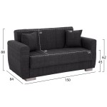 ΚΑΝΑΠΕΣ ΚΡΕΒΑΤΙ POLYA ΔΙΘΕΣΙΟΣ ΓΚΡΙ HM3241.03 150x84x88 εκ. ΚΑΝΑΠΕΣ ΚΡΕΒΑΤΙ POLYA ΔΙΘΕΣΙΟΣ ΓΚΡΙ HM3241.03 150x84x88 εκ.