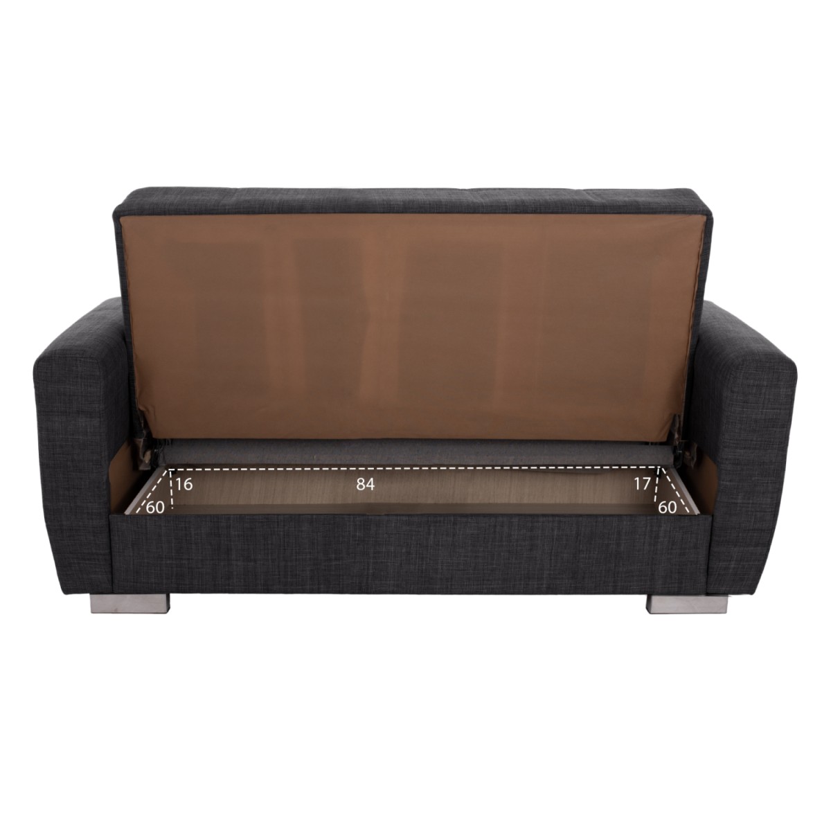 ΚΑΝΑΠΕΣ ΚΡΕΒΑΤΙ POLYA ΔΙΘΕΣΙΟΣ ΓΚΡΙ HM3241.03 150x84x88 εκ. ΚΑΝΑΠΕΣ ΚΡΕΒΑΤΙ POLYA ΔΙΘΕΣΙΟΣ ΓΚΡΙ HM3241.03 150x84x88 εκ.