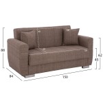 ΚΑΝΑΠΕΣ ΚΡΕΒΑΤΙ POLYA ΔΙΘΕΣΙΟΣ ΚΑΦΕ HM3241.02 150x84x88 εκ. ΚΑΝΑΠΕΣ ΚΡΕΒΑΤΙ POLYA ΔΙΘΕΣΙΟΣ ΚΑΦΕ HM3241.02 150x84x88 εκ.