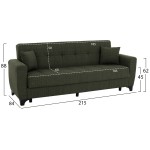 ΚΑΝΑΠΕΣ ΚΡΕΒΑΤΙ HEMA TΡΙΘΕΣΙΟΣ ΨΗΛΗ ΠΛΑΤΗ DARK OLIVE HM3242.05 215x84x88Υεκ. ΚΑΝΑΠΕΣ ΚΡΕΒΑΤΙ HEMA TΡΙΘΕΣΙΟΣ ΨΗΛΗ ΠΛΑΤΗ DARK OLIVE HM3242.05 215x84x88Υεκ.